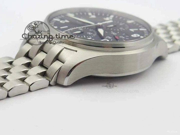 MIROTIME 1231 WaterResistant Pilot Chrono 2016 IW377710 ZF 1:1 Best Edition Black Dial On SS Bracelet A7750 V 7277